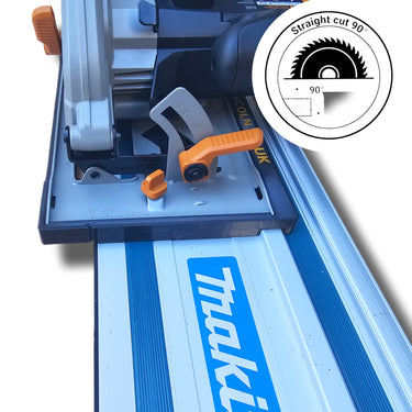 Evolution R185CCSL (corded) circular saw adapter shoe base plate compatible with MAKITA guide rail track