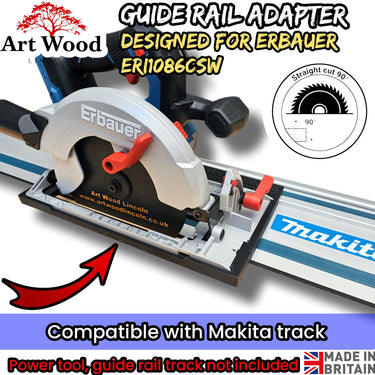 Erbauer ERI1086CSW circular saw adapter guide rail base compatible with MAKITA guide rail track