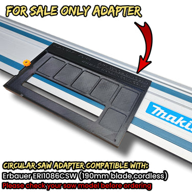 Erbauer ERI1086CSW circular saw adapter guide rail base compatible with MAKITA guide rail track