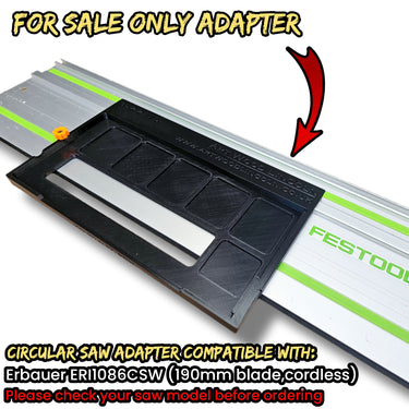 Erbauer ERI1086CSW circular saw adapter guide rail base compatible with FESTOOL guide rail track