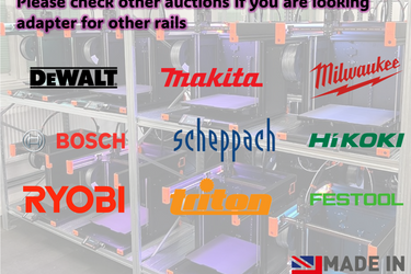 Erbauer ECS18-Li circular saw adapter guide rail base compatible with EVOLUTION guide rail track