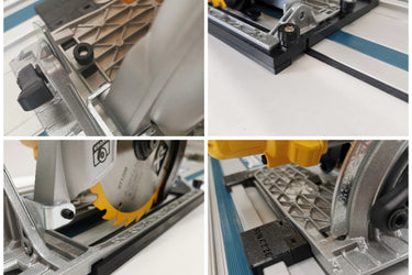 Dewalt DCS391 DCS565 circular saw adapter guide rail base compatible with MILWAUKEE guide rail track