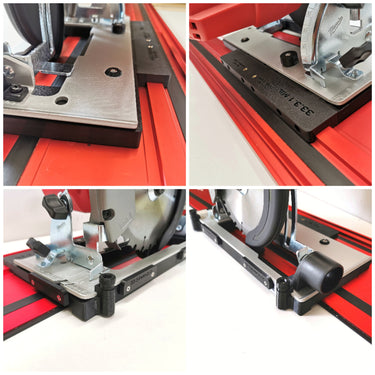 Milwaukee HD18CS 2630-20 circular saw adapter guide rail base compatible with EVOLUTION guide rail track