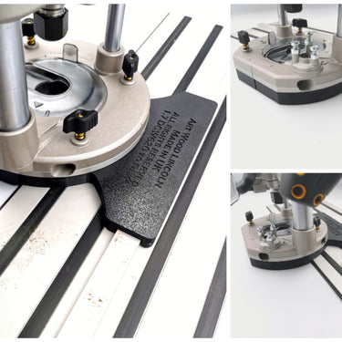 Dewalt DCW620 router adapter guide rail base compatible with DEWALT guide rail track
