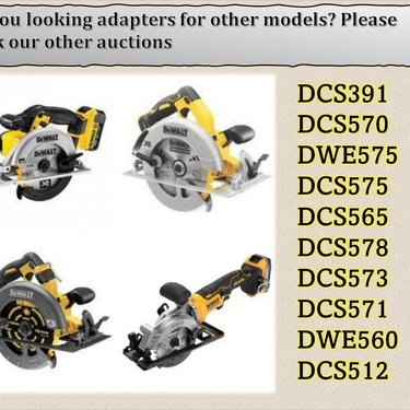 Dewalt DCS571 circular saw adapter guide rail base compatible with EVOLUTION guide rail track
